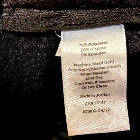 TALBOTS Black Hampshire Ankle Pants/Slacks, Size 12 - Picture 9 of 9